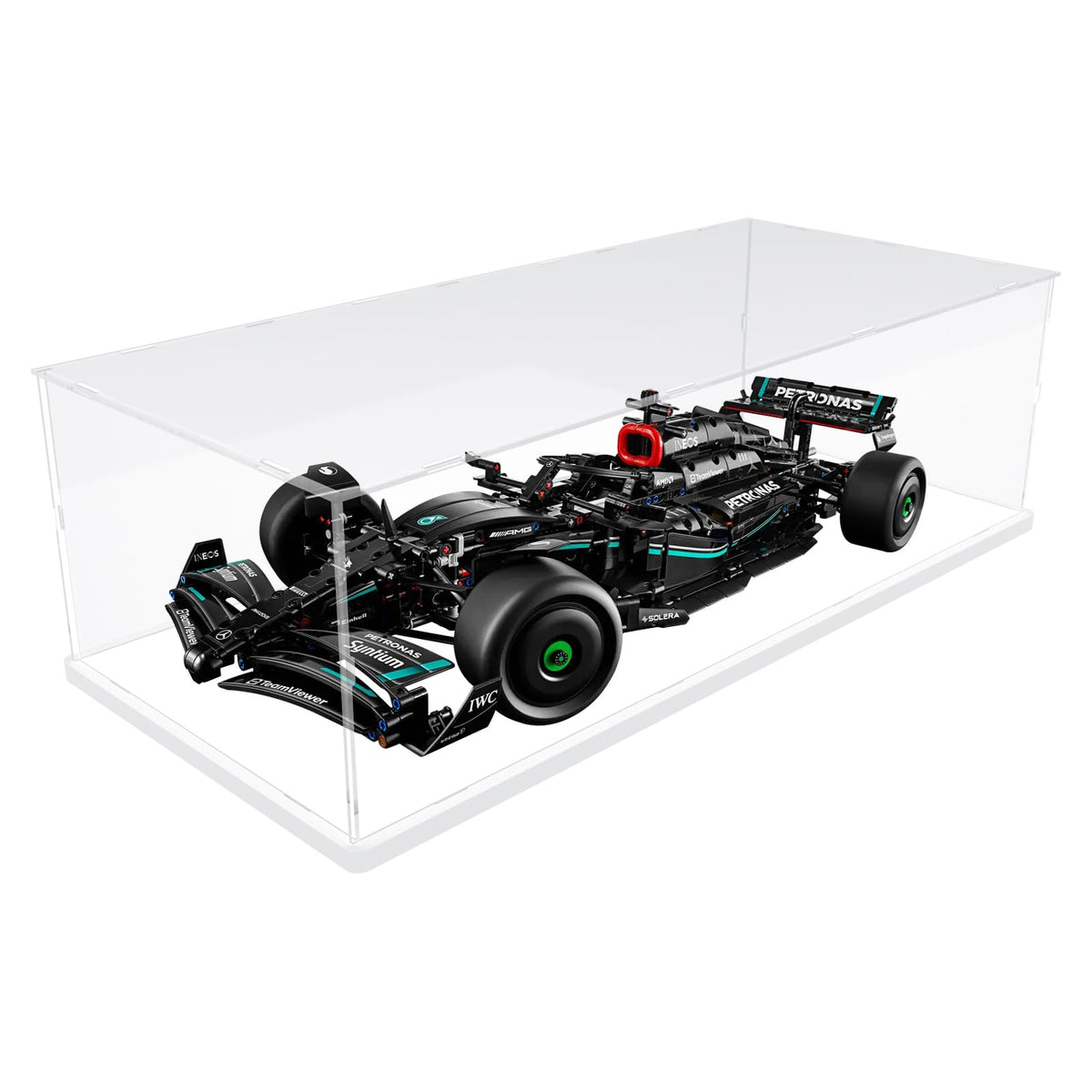 Nynelly 3mm Thick Acrylic Display Case for Lego F1 Cars for Lego Ferrari Mercedes McLaren F1 Model Cars