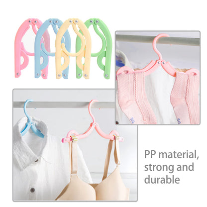 Travel Hangers Foldable, 16 PCS Folding Clothes Hangers Portable Plastic Non-Slip Coat Racks Multifunction Travel Accessories for Home Hotel