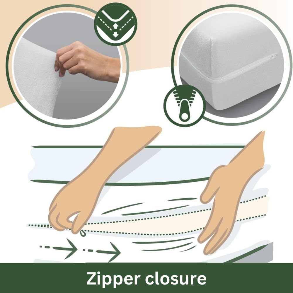 SAVEL Mattress Encasement 200x190/200cm Emperor Size Silk Touch Zipped