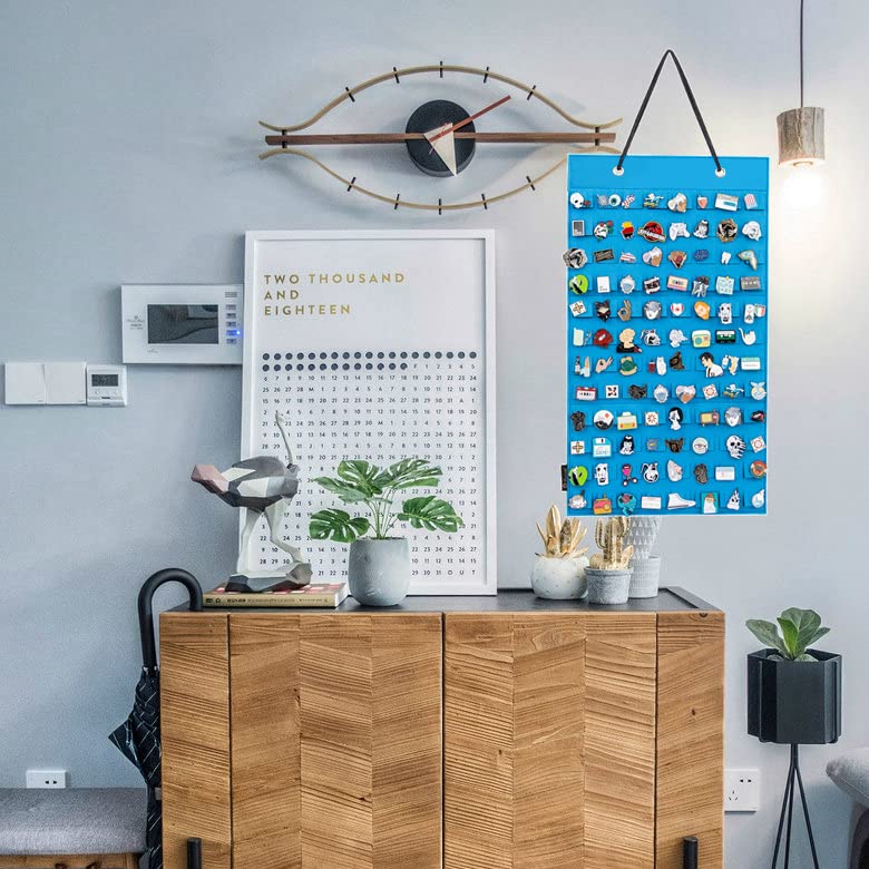 PACMAXI Hanging Brooch Pin Organizer, Display Pins Storage Case, Brooch Collection Storage Holder, Holds Up to 96 Pins.(Not Include Any Accessories)