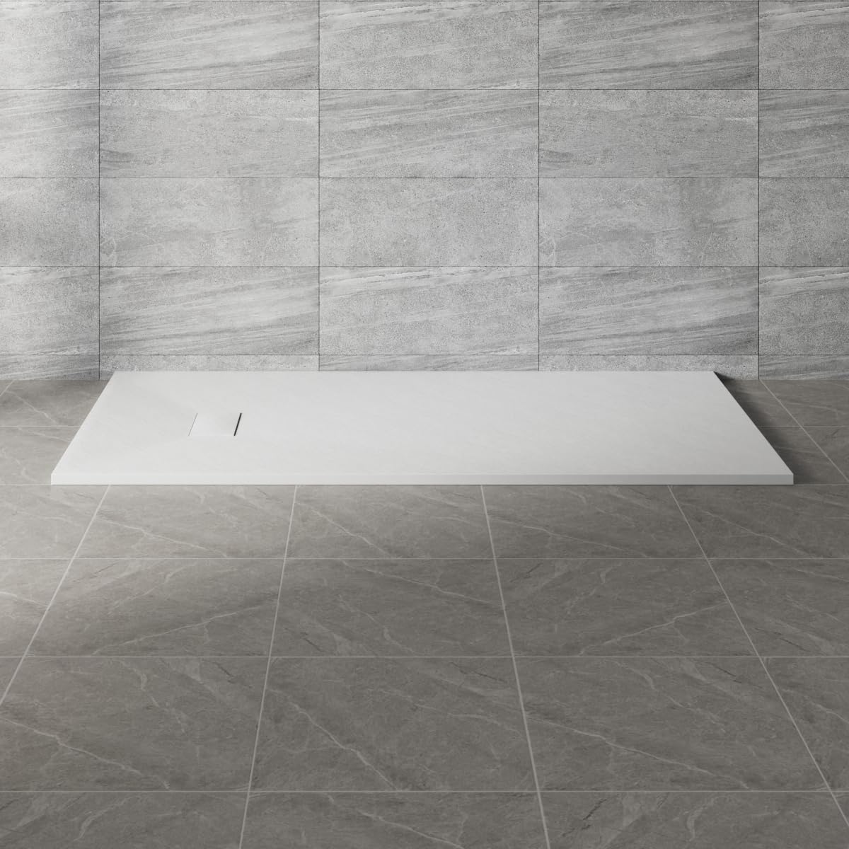 NRG 1800x900mm White Non-Slip SMC Rectangle Bathroom Shower Tray