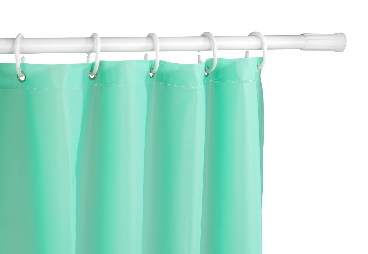 WENKO ALLSTAR White Telescopic Shower Curtain Rail 22mm Clamp Aluminium Length 70-120 Diameter 2.2 cm