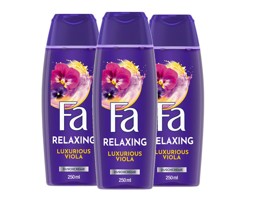 FA Luxurious Moments Shower Gel (3 x 250 ml) 95% Ingredients of Natural Origin, Nourishing Shower Cream for a Wonderful Journey with Luxurious