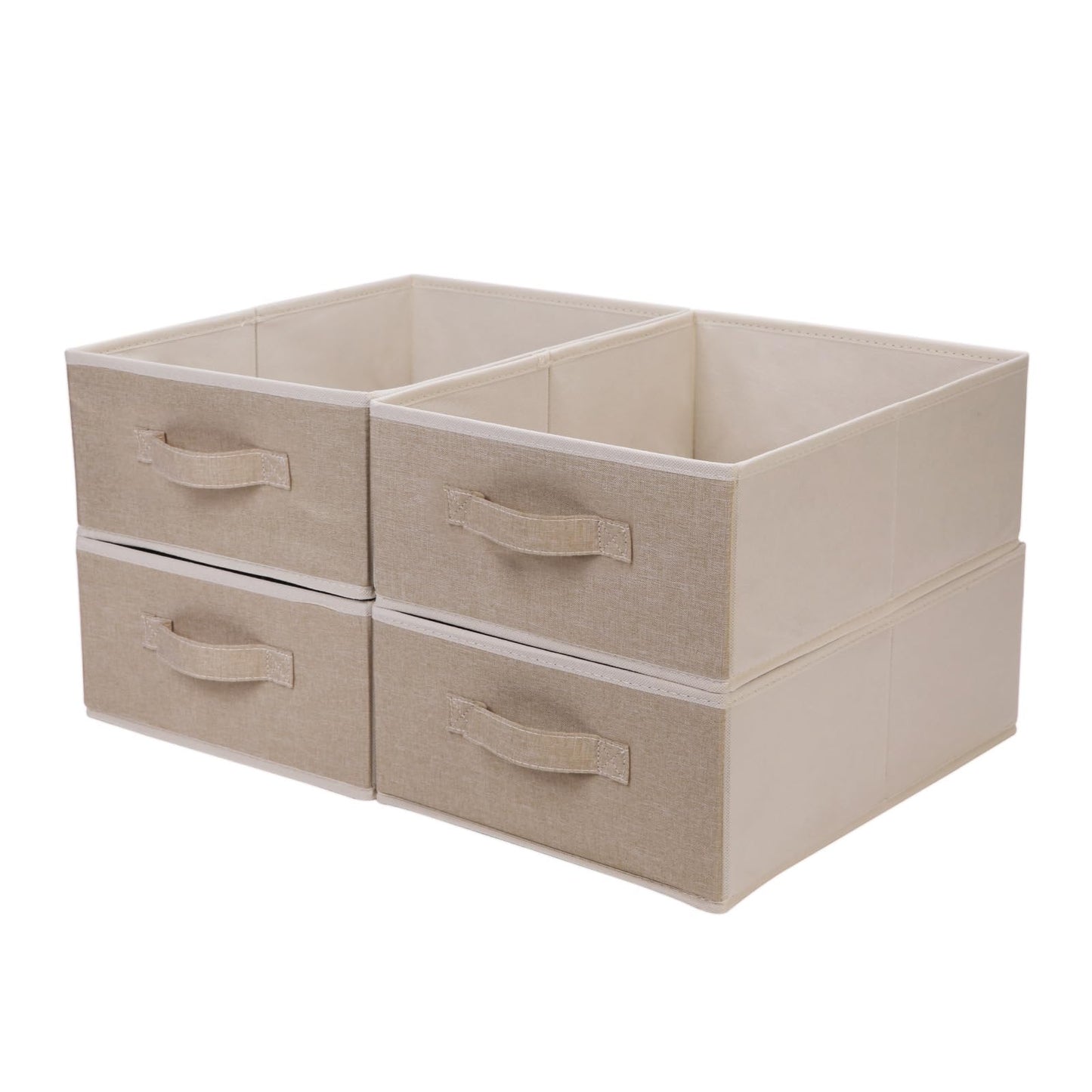 BOMKEE Clothings Collapsible Storage Bins, Foldable Organizers and Storage Baskets Cube Storage Bin for Bedroom Living Room