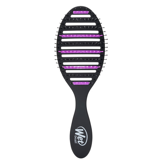 WetBrush Speed Dry Detangler with Heat Resistant Heatflex Bristles and Open Vent Design to Dry Hair Faster, For All Hair Types, Infused with Charcoal,