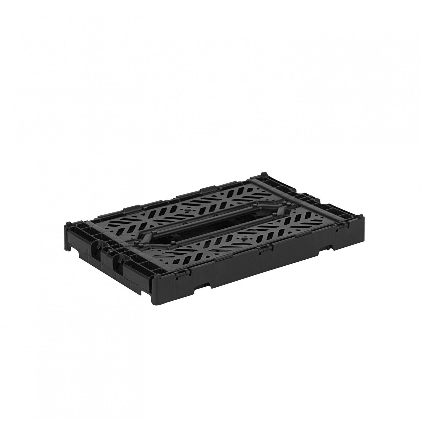 AYKASA Folding Crate, Sturdy Folding Box, Plastic, Stackable, Black, Mini (27 x 17 x 11 cm)