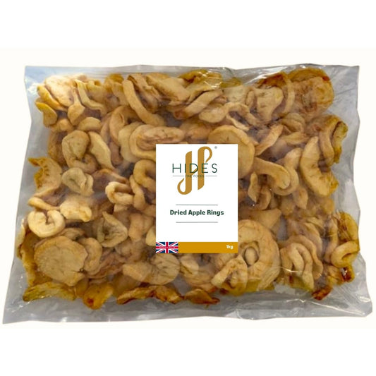 Hides Fine Foods - Dried Apple Rings 1kg - GMO Free - Suitable for Vegetarians - Perfect for Baking - Tarts - Cakes - Crumbles - Preserves - Christmas