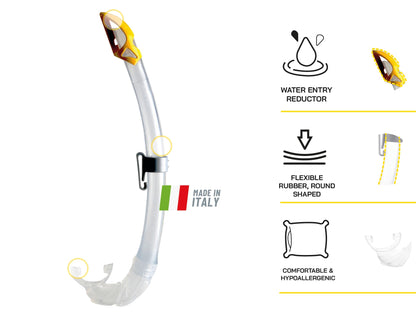 Cressi Onda Mare Italian Made Snorkel Set - Clear/Blue,
