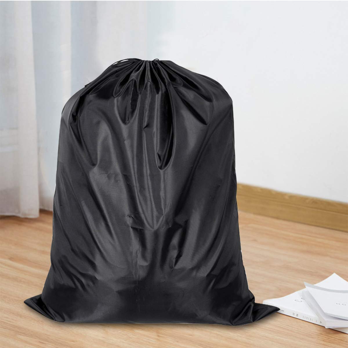 94 x 120 cm Storage Bag, Extra Large Drawstring Storage Bag, Waterproof Black Moving Bag, Oxford Fabric Storage Organizer Bag for Duvet, Pillows