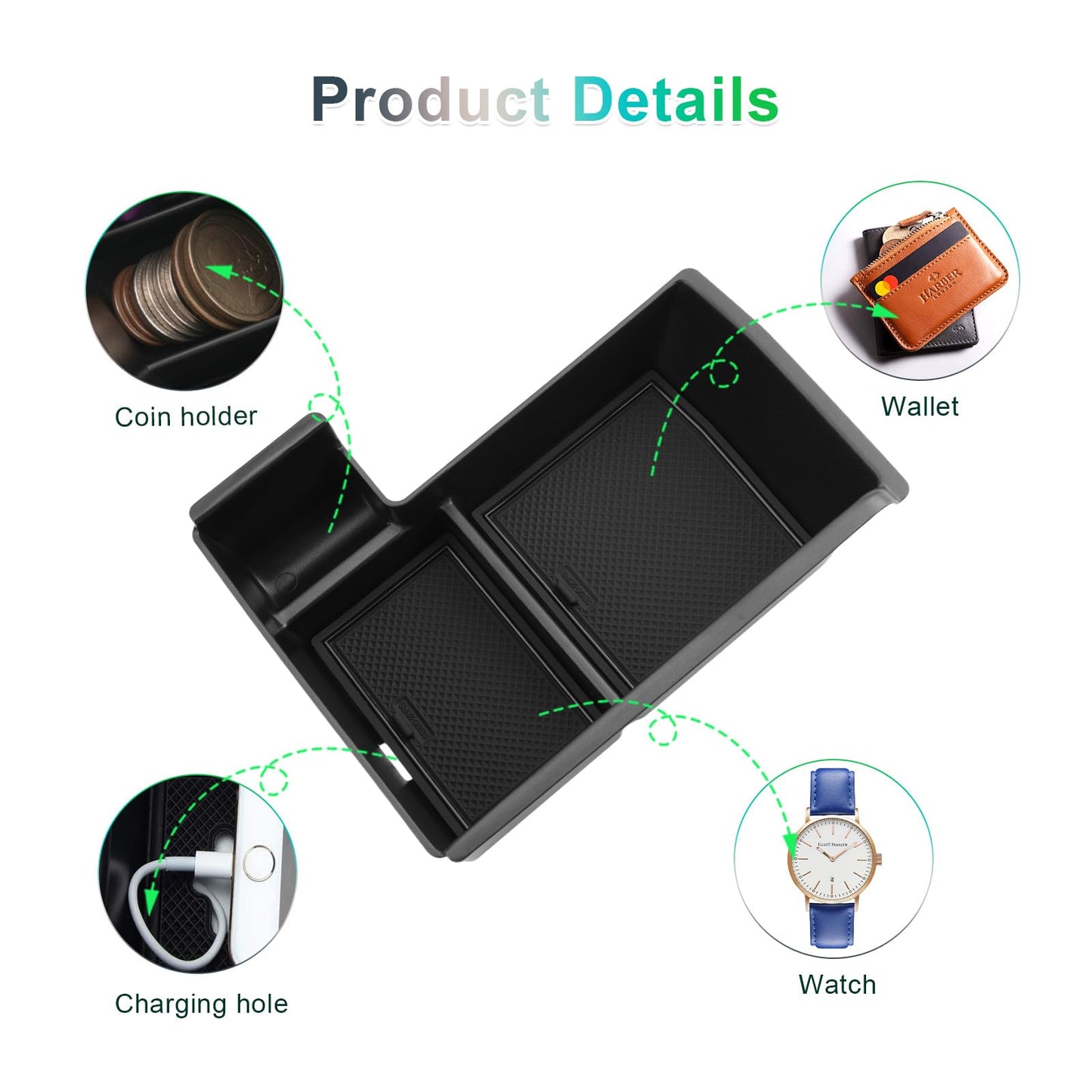 2-Piece GAFAT Compatible with BYD Seal U DM-i EV 2024 2025 2026 Centre Console Storage Box Set