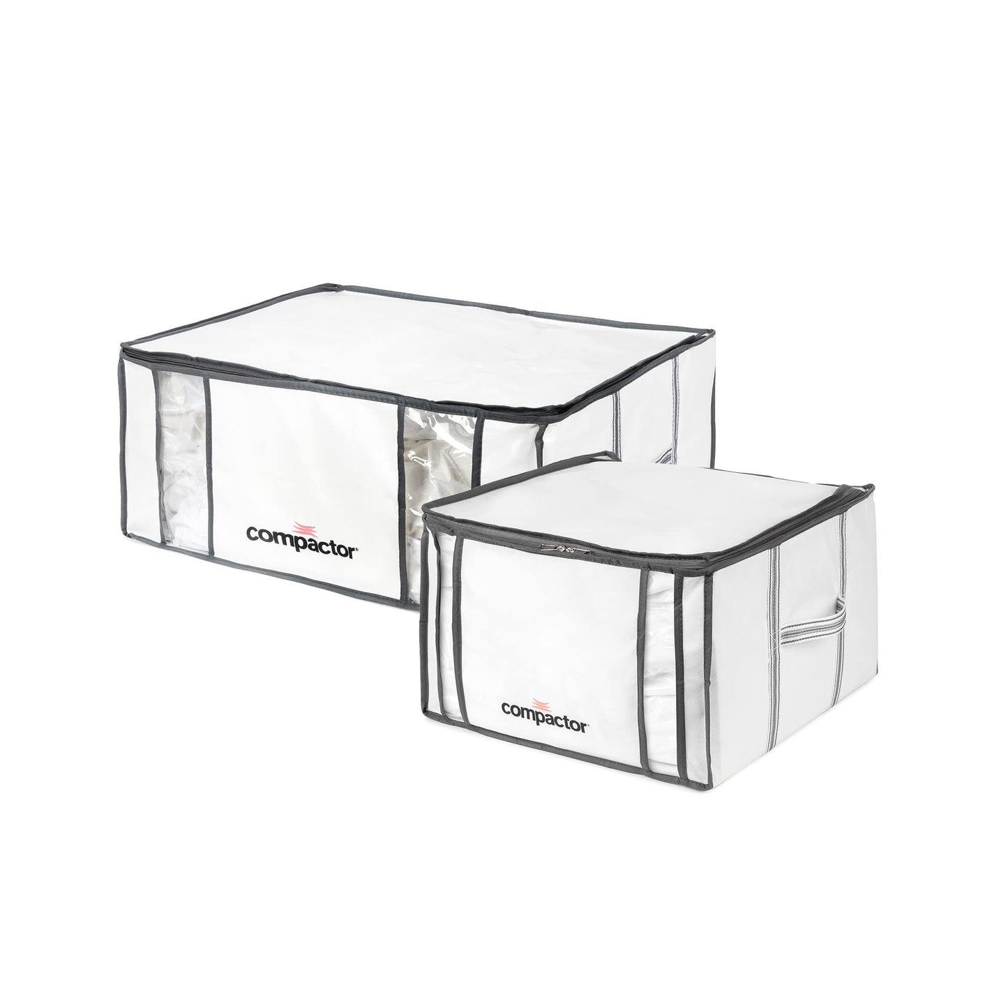 Compactor Set of 2 Space Saving Vacuum Storage Boxes, For Wardrobes, Bedrooms and Lofts, Clothes Organiser, Pillow, Bedding and Duvet Storage