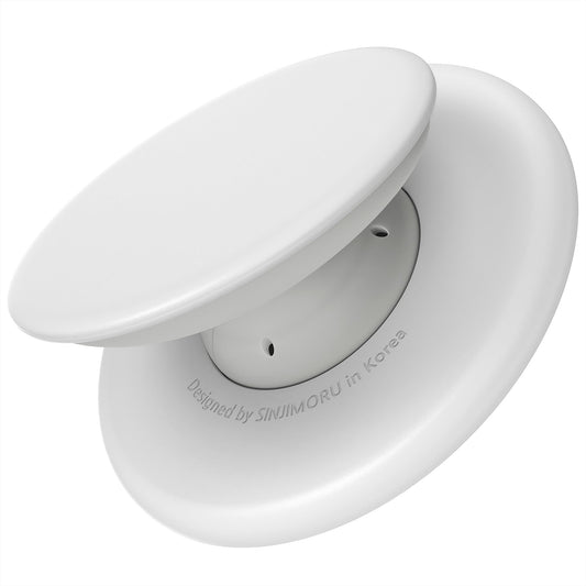 Sinjimoru for MagSafe Phone Grip, Soft Silicone Magnetic Finger Grip for iPhone 17/16/15/14/13, Comfortable One-Touch Holding, M-Tap Tok White