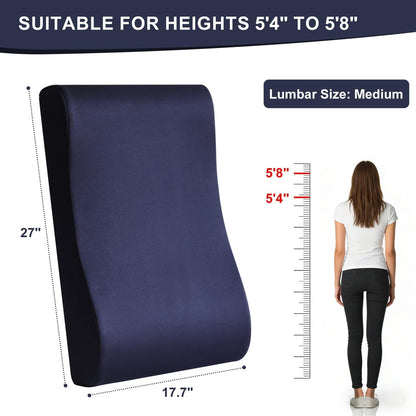HAVARGO 2-in-1 Neck Pillow Lumbar Support Pillow for Recliner Couch - High-Density Foam Cushion Ergonomic Back Support for High-Back Rocking Chairs