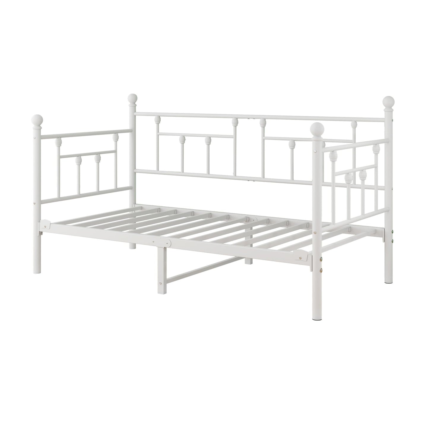 VERFARM 3ft Single Metal Daybed Frame, Premium Steel Slat Support Sofa Bed Frame Single Size, Strong Mattress Foundation, No Box Spring Needed