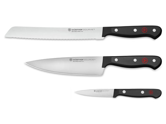 W?STHOF Gourmet 3-piece Set, Black and Silver