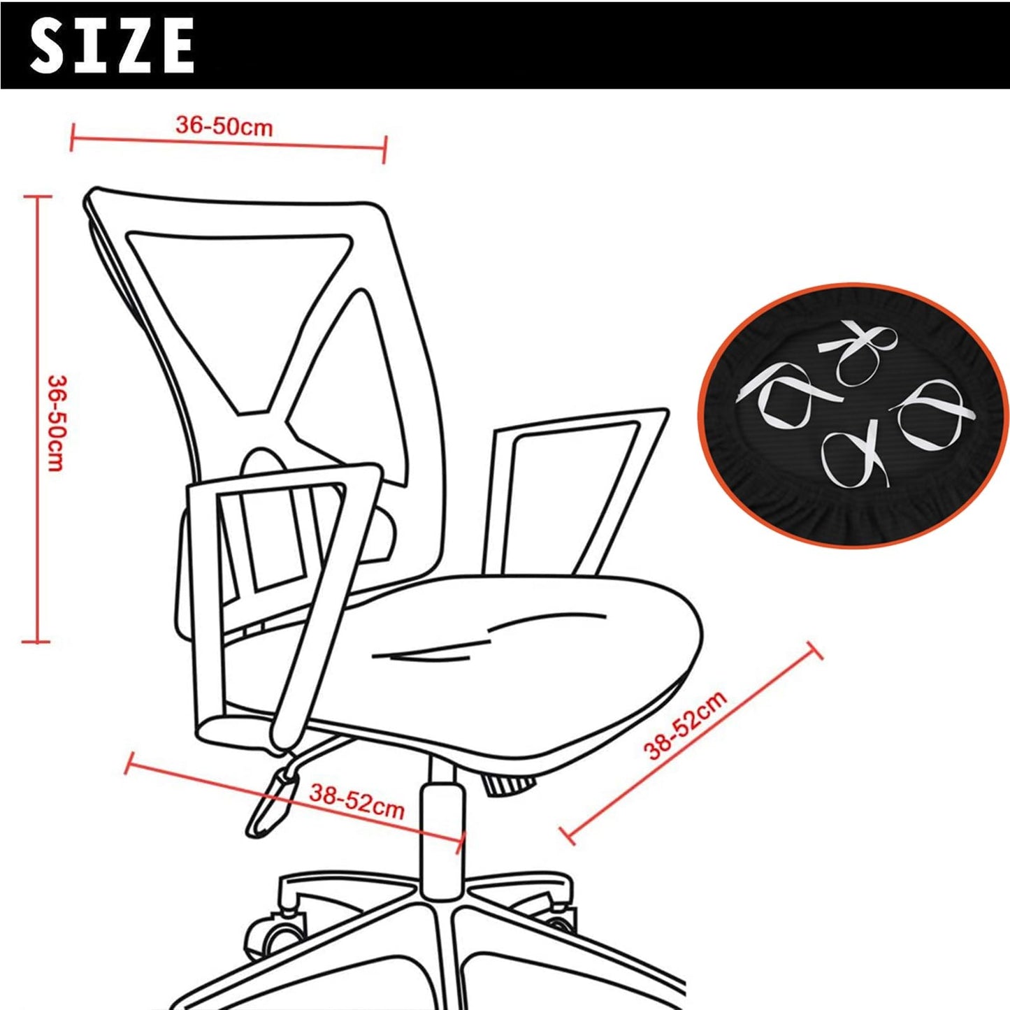 DHXYZZB Computer Office Chair Cover - Protective Stretchable Chair Covers Stretch Chair Slipcover