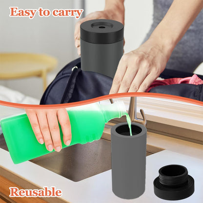 240ml Soap Squeezer, Non-Drip Dispenser for Washing Up Liquid Soap Dispenser Manual Pump, Squeezable RefillableGrey