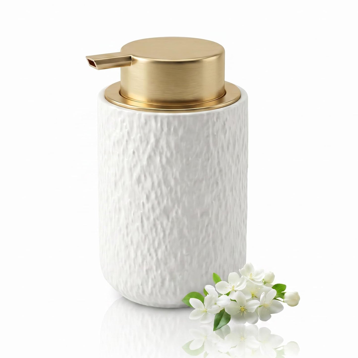Foaming Soap Dispenser Ceramic - 400ml Foam Hand Soap Dispenser Liquid Dispenser Refillable Hand Lotion Pump Bottles Anti-slip Shampoo Conditioner