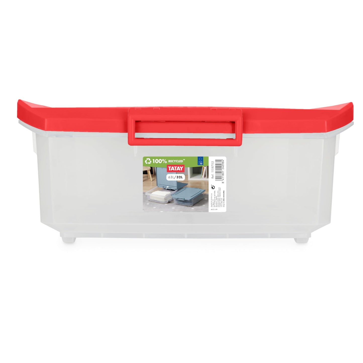 TATAY Storage Box 40x57x18 cm ABS Plastic Integrated Wheels Durable Design