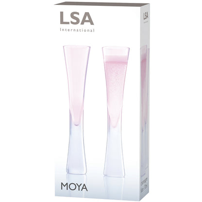 LSA International Moya Champagne Flute 170ml Blush x 2, 2 Count