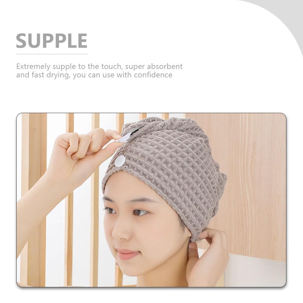 Beavorty 2 pcs Water Absorbent Hair Caps Hair Drying Wraps for Quick Drying Supple Shower Hat for Long Short Curly Straight Permed or Dyed Reduces