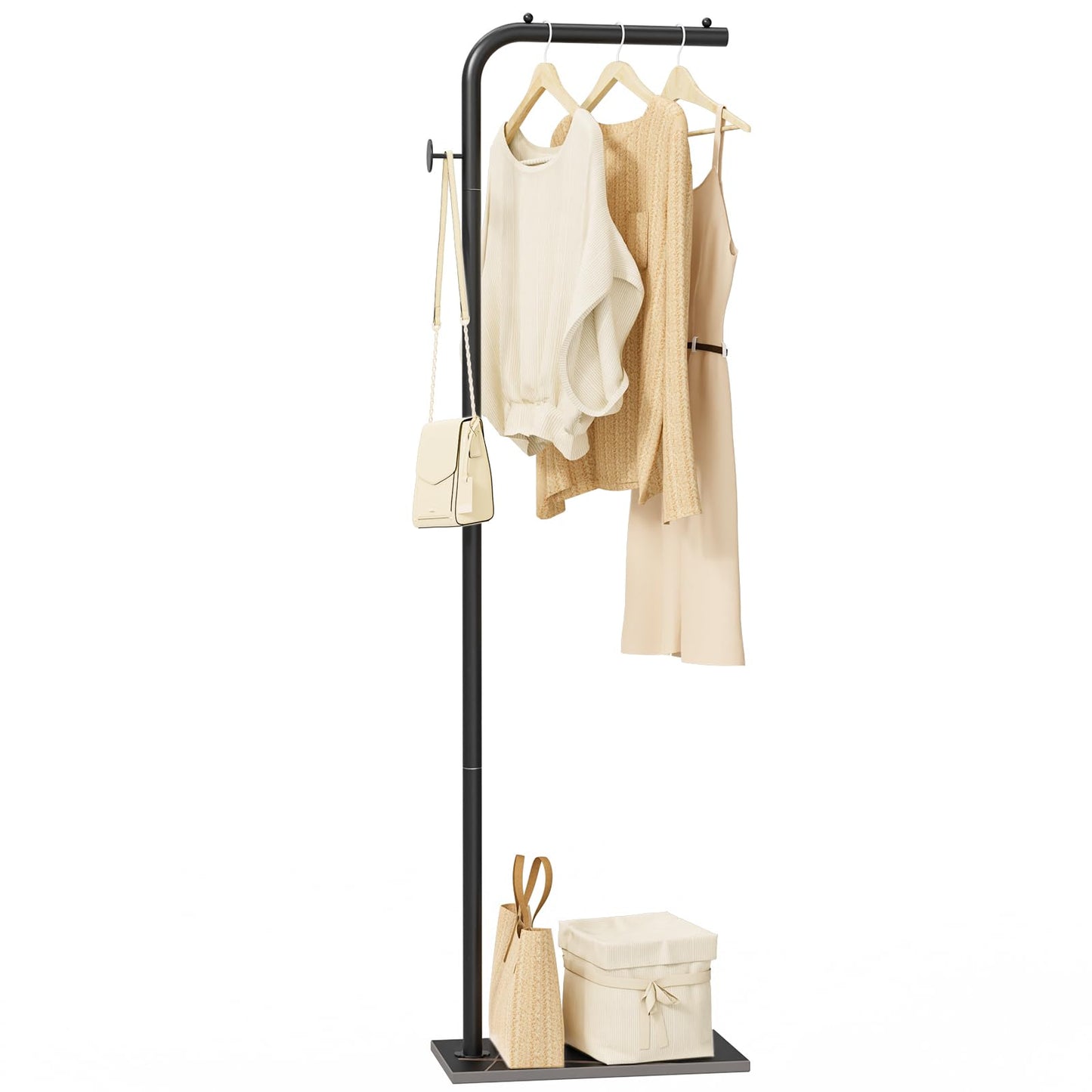 OUTBROS Coat Stand Metal-180cm Black Free Standing dress