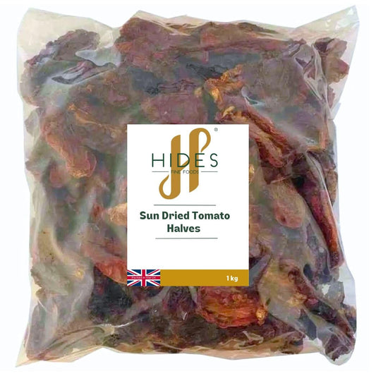 Hides Fine Foods - Sun Dried Tomato Halves 1kg - Suitable for Vegetarians - Baking - Cooking - Italian - Meze - Dinner -Rich in Vitamins, Minerals,