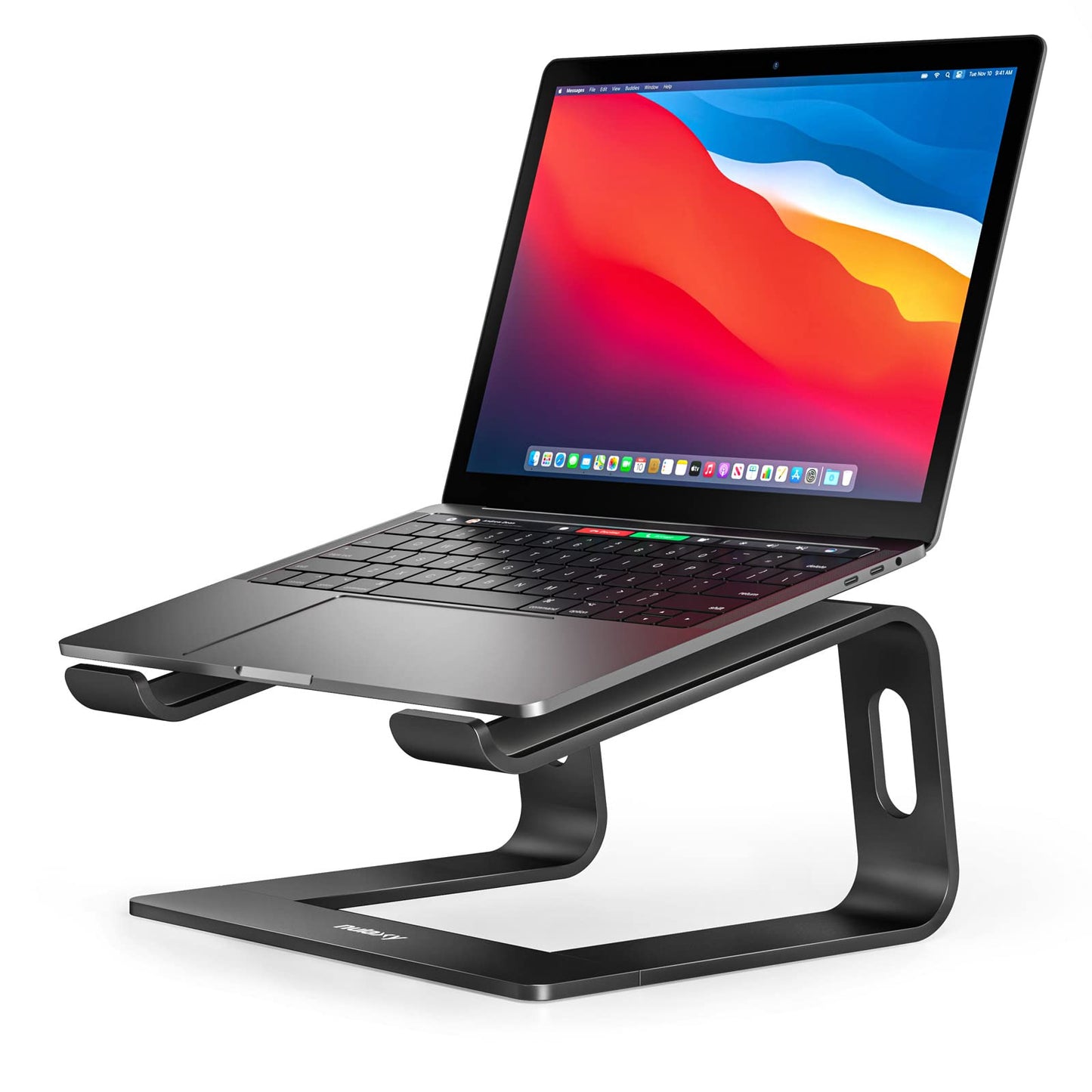 Nulaxy Ergonomic Laptop Stand for Desk, Aluminum Detachable Riser, Black