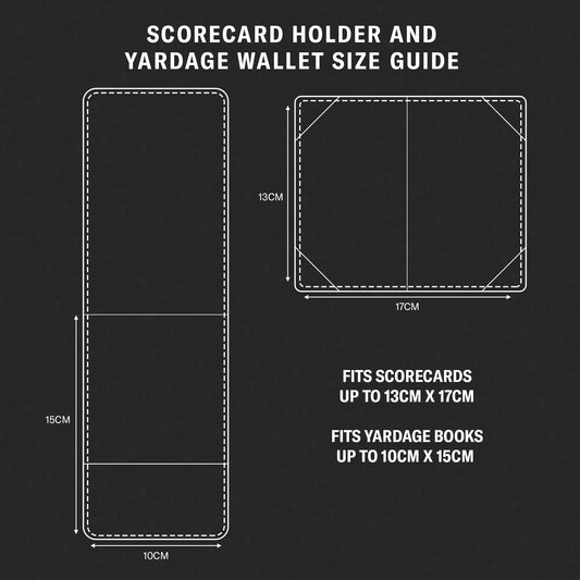 TORRO Golf Scorecard and Yardage Book Holder ? Genuine Leather Golf Score Card and Yardage Wallet with Pencil Loop (Dark Brown)