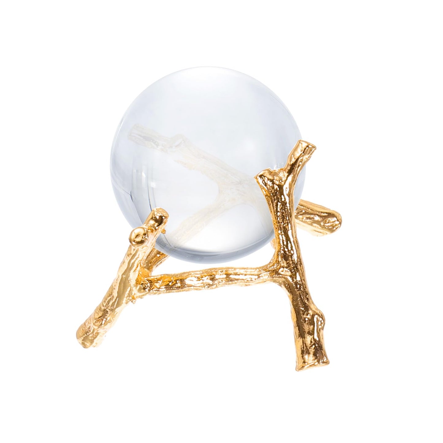 sourcing map Alloy Crystal Ball Display Holder Egg Sphere Stand Gold Modern Simplicity for Home Decoration