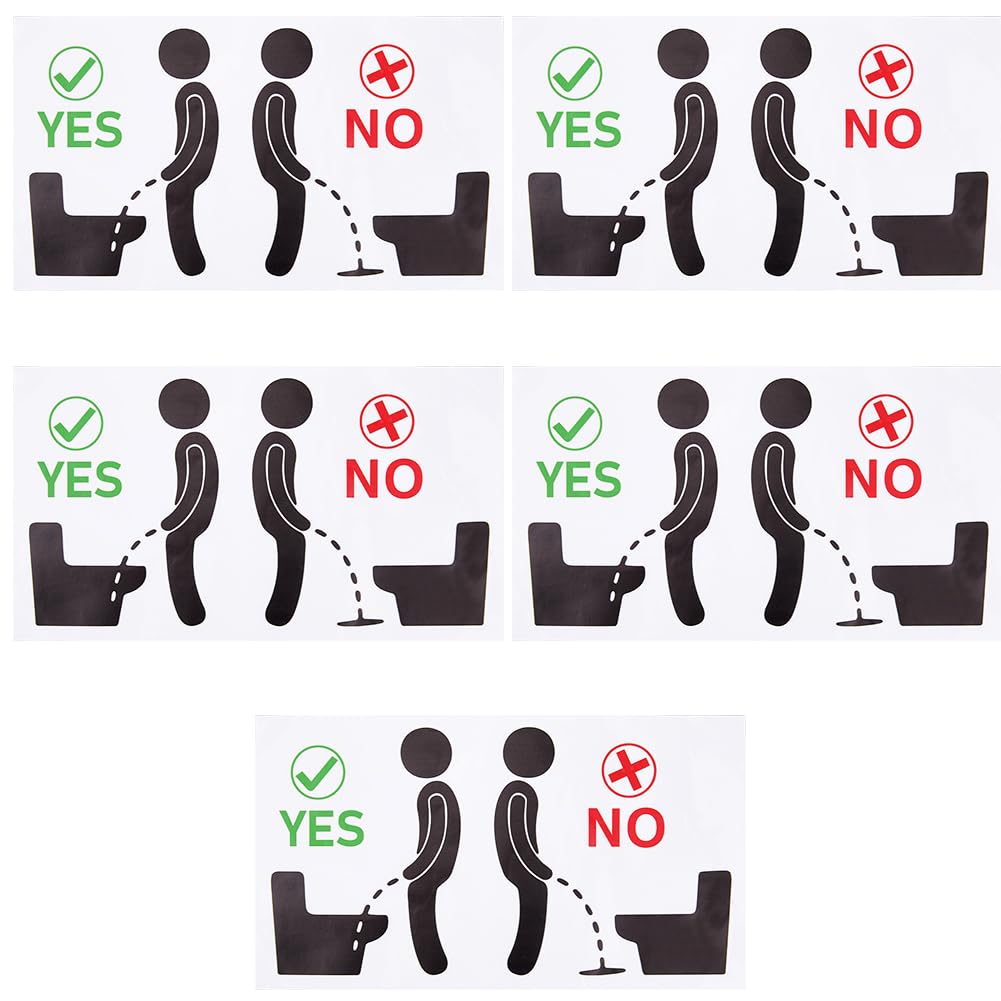 GORGECRAFT 5Pcs Toilet Target Aiming Stickers Potty Training Toilet Pee Target Decal Removable Self Adhesive Black Waterproof Bumper Decals for