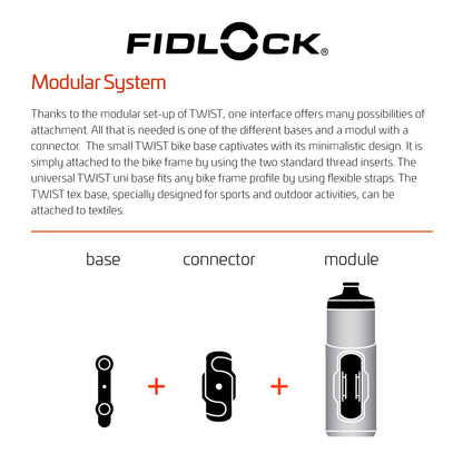 Fidlock Twist Bottle Set 800 + Bike Base Transparent Clear