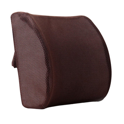 HomDSim Memory Foam Lumbar Cushion Lower Back Support Pillow Posture Correcting Car Seat Home Office Chair Brown