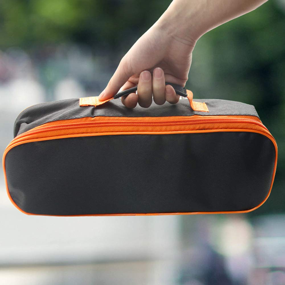 Fiacvrs Pouch Car Vacuum Cleaner Tool Bag Portable Zipper Closure Storage Case Durable (black)