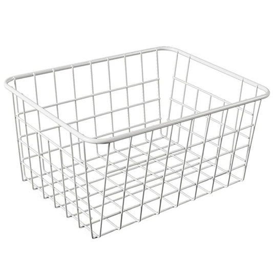 TEERFU Wire Storage Basket Bins Organizer,Large Metal Wire Basket Freezer Storage Organizer Bins with Handles for Kitchen Cabinets, Pantry, Closets,