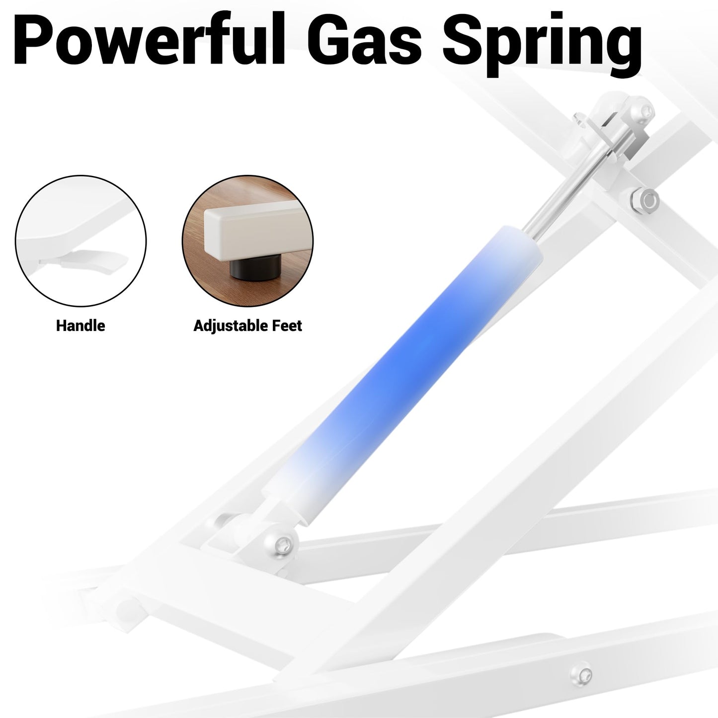 ERGOMAKER Standing Desk Converter, 22"/55cm, White