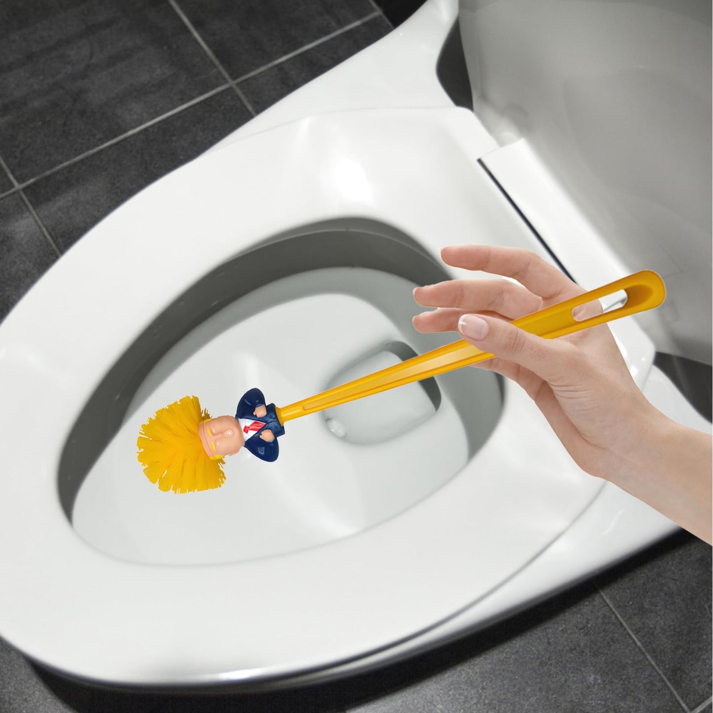 1 Toilet Brush and 1 Base, Novelty Toilet Brush Set with Base, Funny Bathroom Cleaning Tool, Unique Home Decor for Creative Spaces