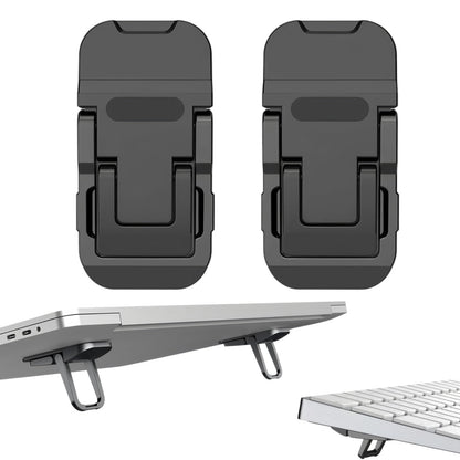 FULLANT 2 Pcs Zinc Alloy Foldable Laptop Stands, Portable Computer Keyboard Riser Feet with 2 Adjustable Angles