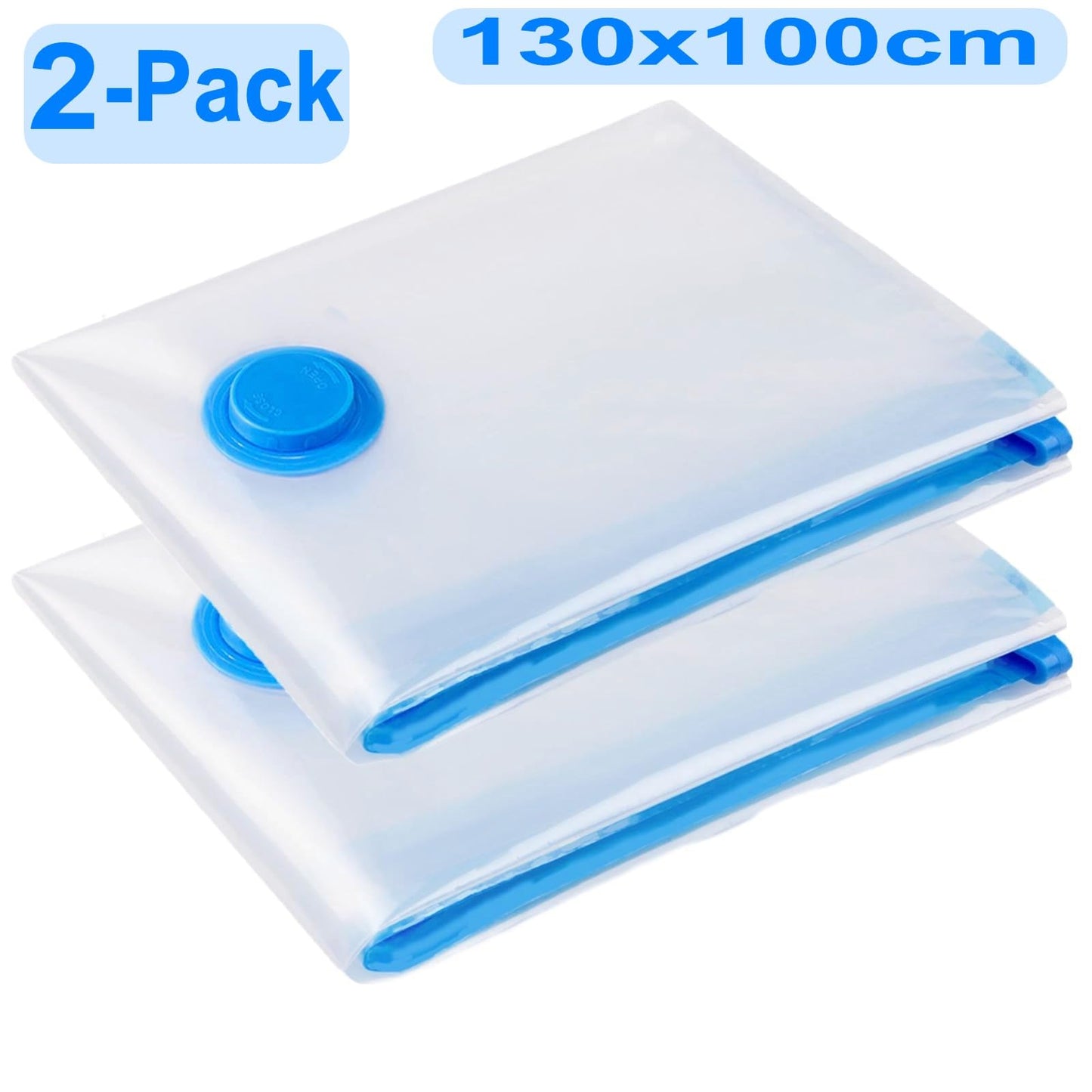 JZK 2-Pack 100x130cm Jumbo Vacuum Storage Bags For King Size Duvet Quilt