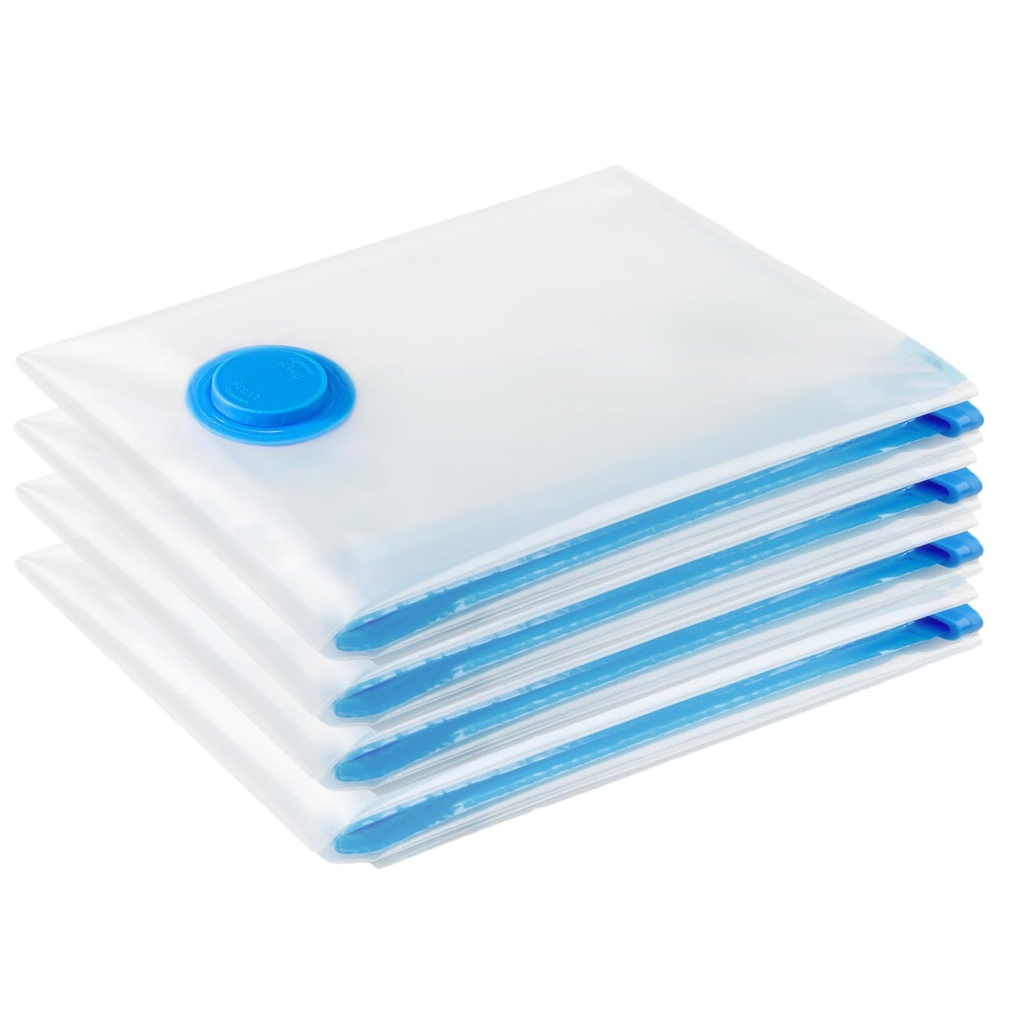 Vacuum Storage Bags - 4 Pack 130 X 100cm Extra Large Reusable Clothes Storage Bags Vacuum Sealer Bags with Double Zip Seal Travel Space Saver Bags