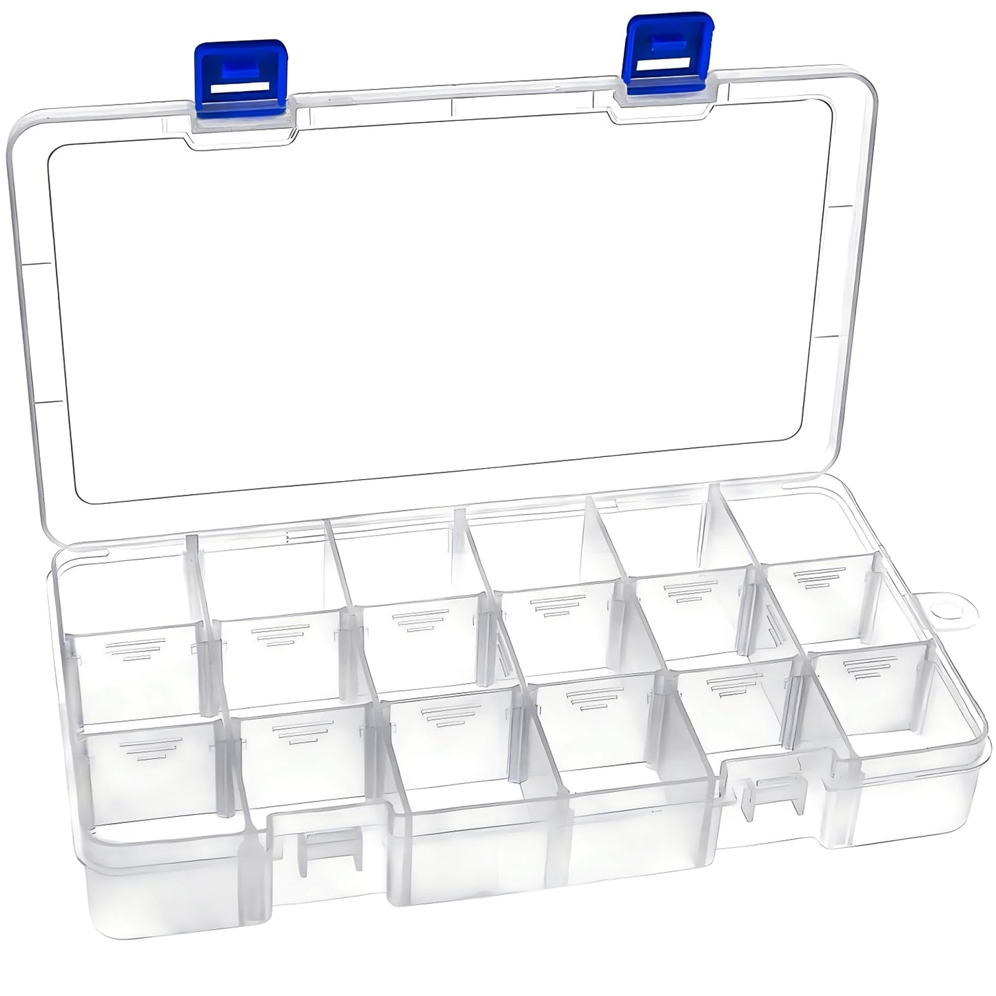 Craft Storage Boxes with Compartments,Qualsen Plastic Storage Boxes,Storage Box Organizer with Lids,Divider Jewellery Box for Beads Earring Tool Box