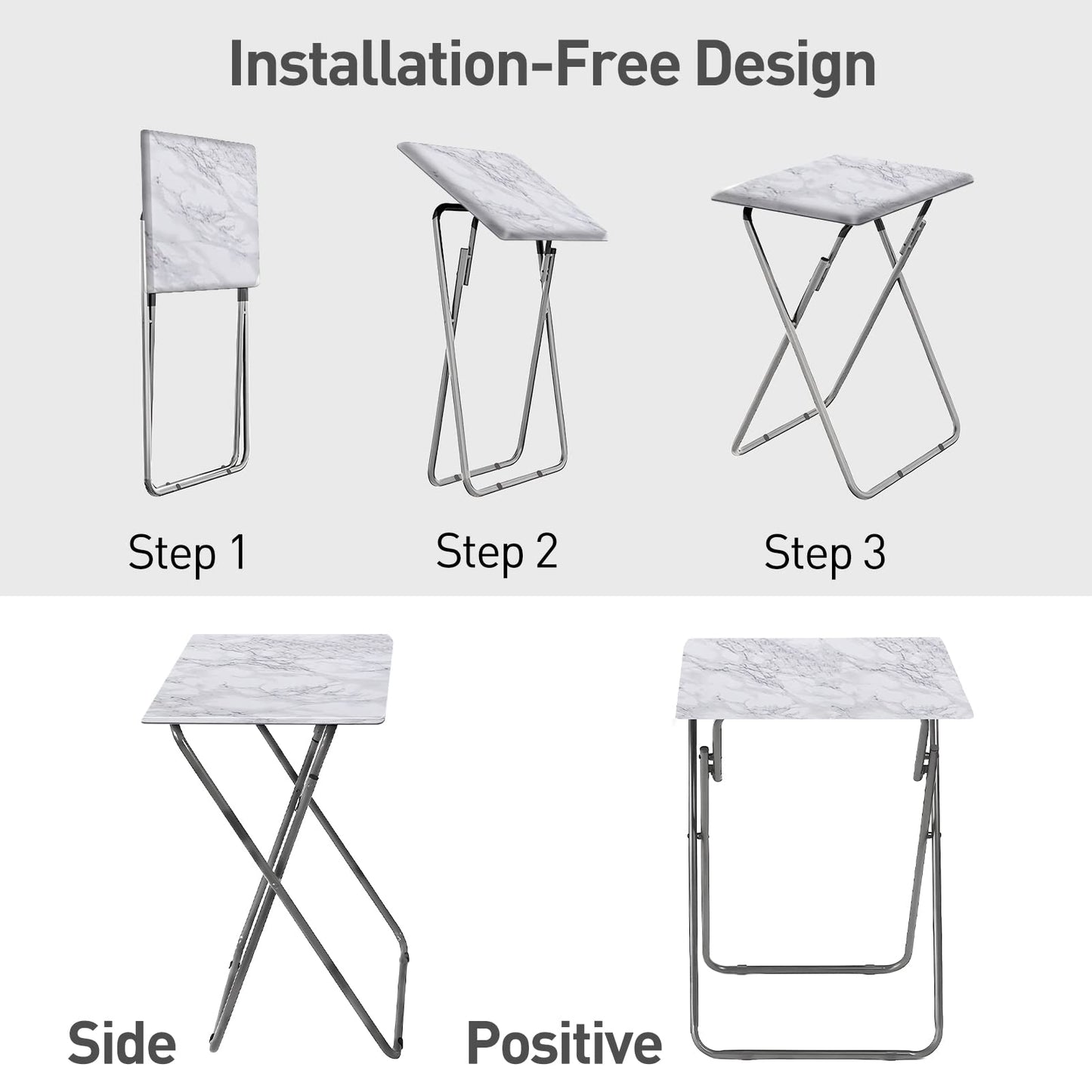 Small Folding Table, Foldable Table, TV Tray Table, Sofa Table, End Table