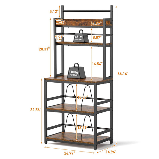 ikkle Record Player Stand with Vinyl Storage, Turntable Stand Holds Up to 500+Albums, 5 Layer Record Player Table with CD Racks for Living Room