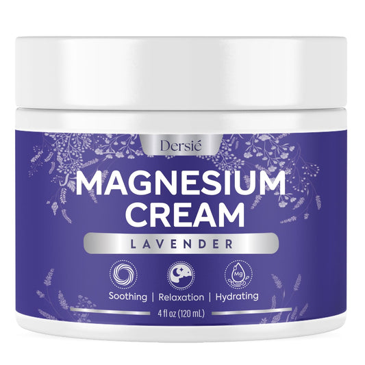 Magnesium Cream for Sleep and Leg Cramps: Soothing Lavender Magnesium Cream for Muscle Relief & Restless Nights - Eases Cramps & Pain for Relaxation