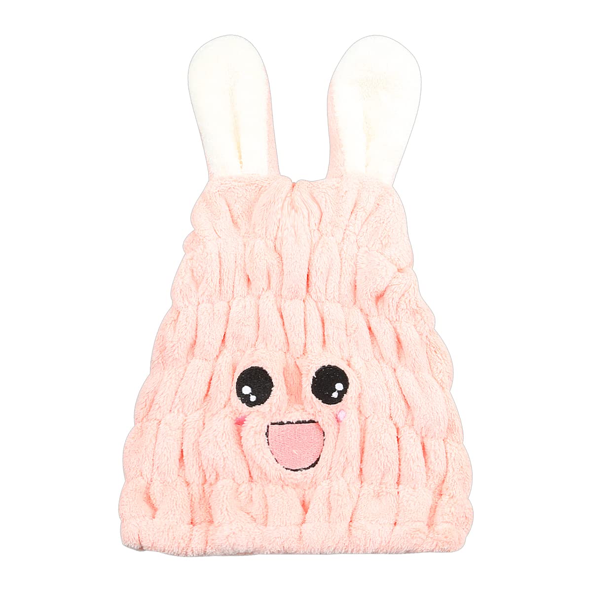 Jagowa Hair Dry Hat Wrap Towel Cute Cartoon Ear Fleece Quick Drying Bath Cap Hair Turban Cap for Women Adults or Kids GirlsPink, White, Grey