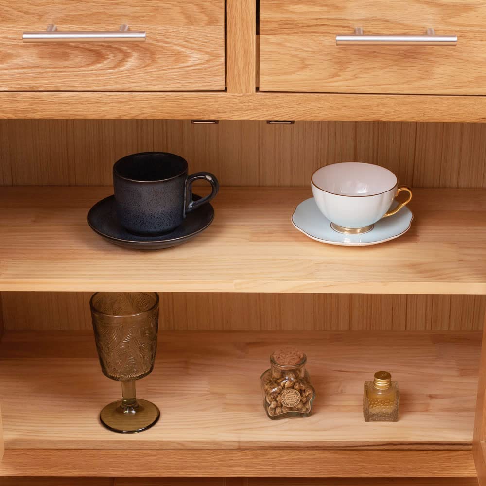 Aurotrice OAK Small Sideboard Living Room Storage 2 Doors 2 Drawers Mini Sideboard Natural