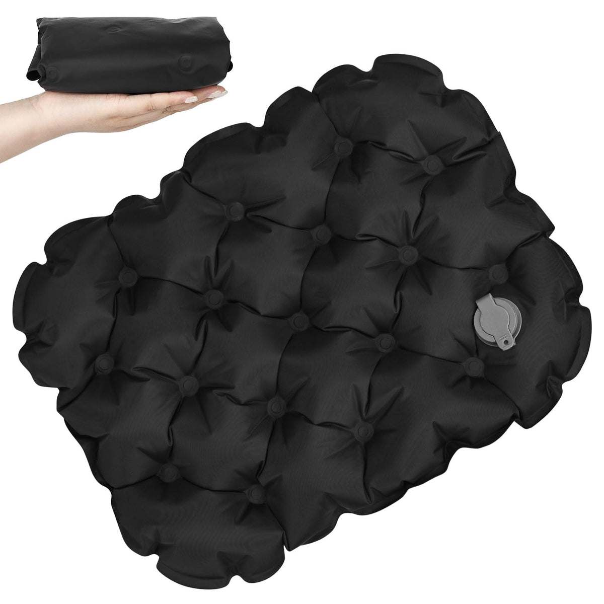 XTDMJ Inflatable Seat Cushion, Portable Travel Seat Cushion, Foldable and Lightweight, Air Seat Pad for Travel Camping Backpacking Sports Event