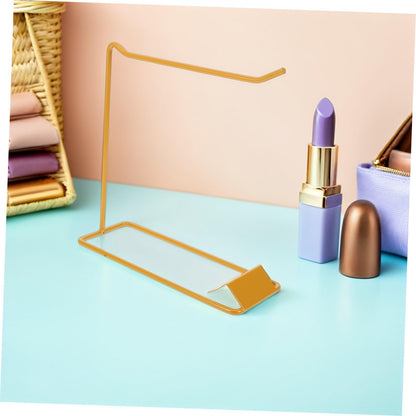 LIFKOME Nail Art Display Stand 3Pcs Metal Nail Color Chart Holder Goldtone Polish Sample Rack for Gel Polish Manicure Salon Use
