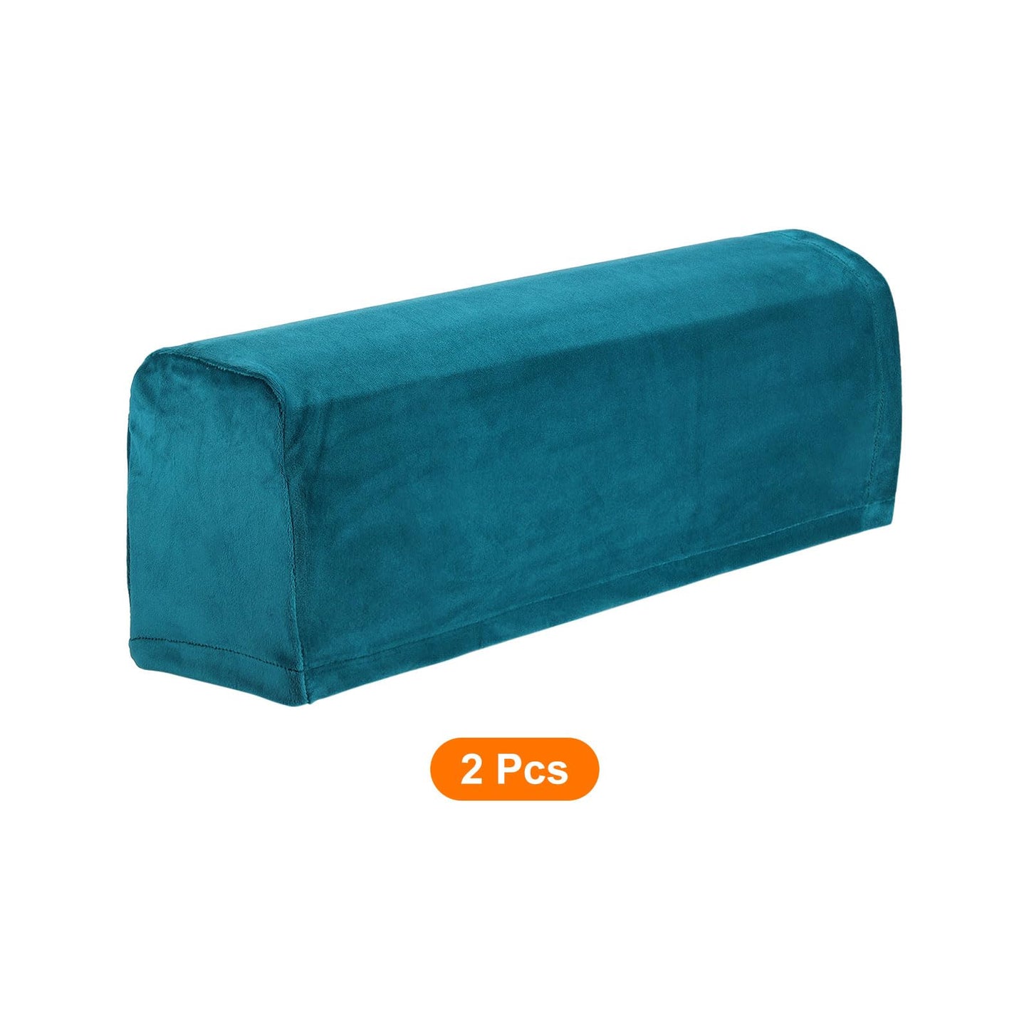 sourcing map Stretch Sofa Armrest Covers Peacock Blue 2 Pcs