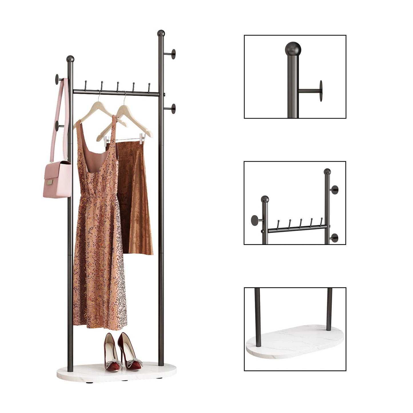 DR.IRON black coat rack clothing racks